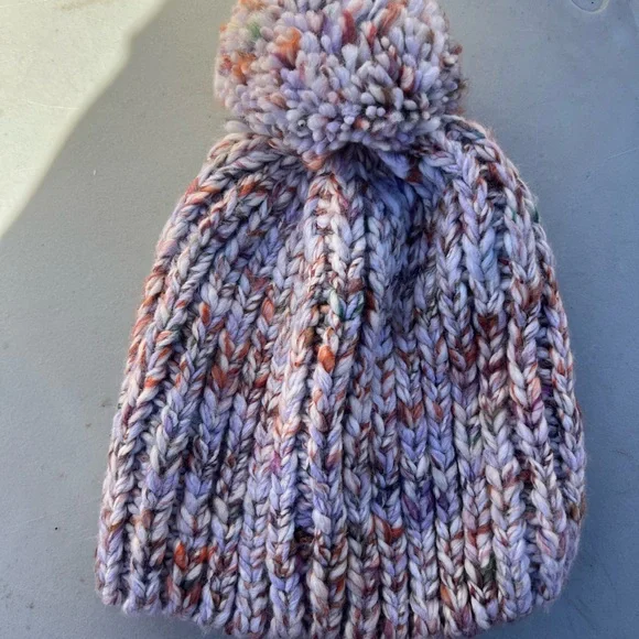 Madewell Multicolor Knit Beanie with Pom-Pom - Picture 1 of 2